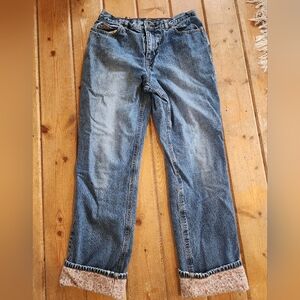 Eddie Bauer Flannel Lined Jeans size 12